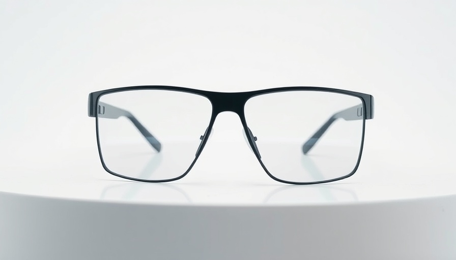 Sleek futuristic smart glasses representing compliance risks.