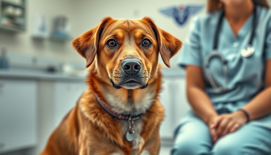 Brown dog in a vet clinic related to pentobarbital poisoning concern.