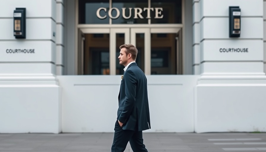 United States courthouse building with person walking.