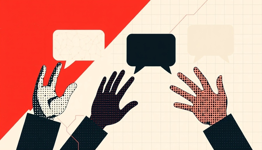 Abstract collage of hands and speech bubbles representing Reddit driving AI search conversations