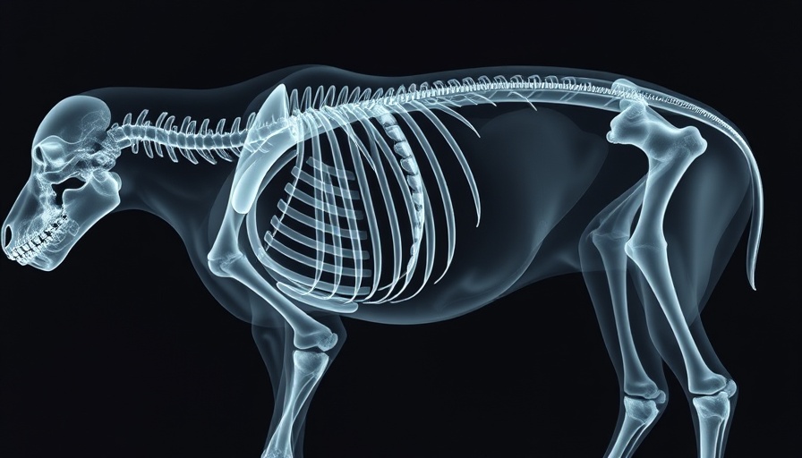 Veterinary Clinic Brain Teasers: Animal X-ray showing ribs and spine