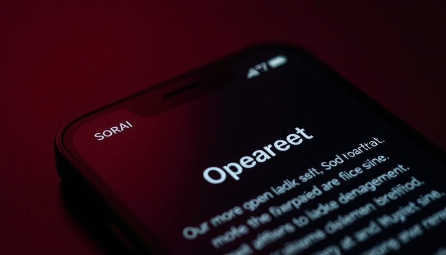 OpenAI Sora iOS App promotion on smartphone screen.