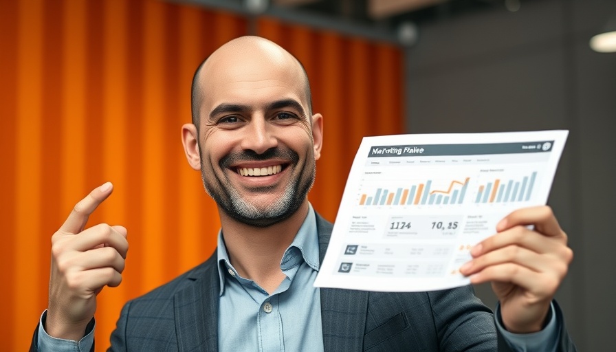 Businessman discussing Google algorithm changes, presenting data.