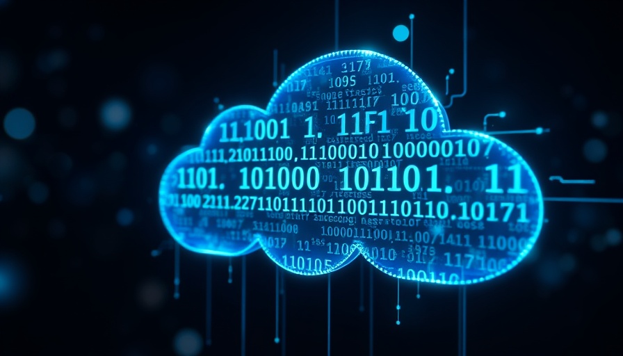 Digital cloud with binary code for storing digital evidence in the cloud.