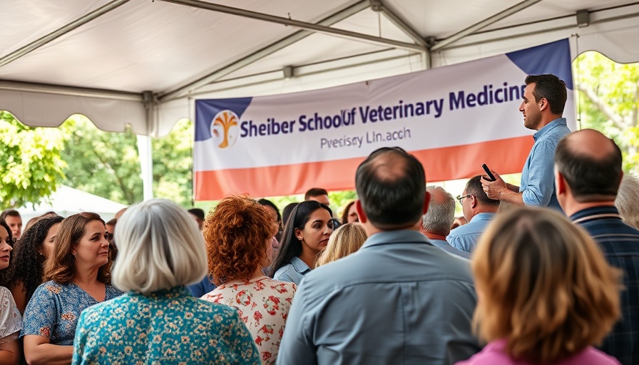Event at Shreiber School of Veterinary Medicine, New Jersey with speaker and attendees.
