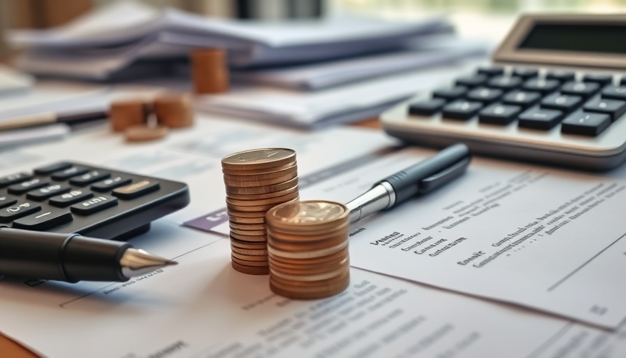 Desk with financial documents, coins, pen, calculator; nonprofit organizations funding uncertainty.