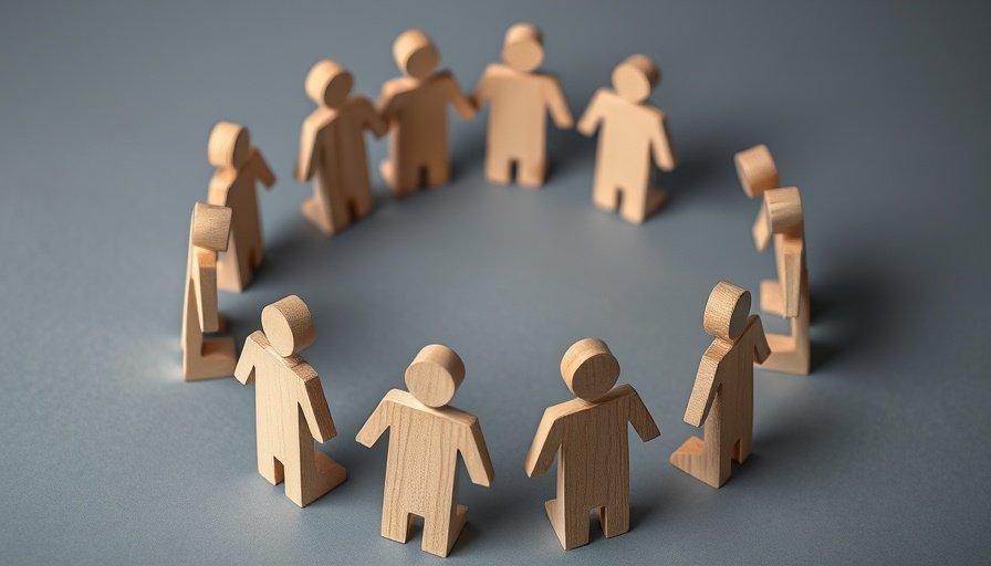 Wooden figures in a circle symbolizing membership value