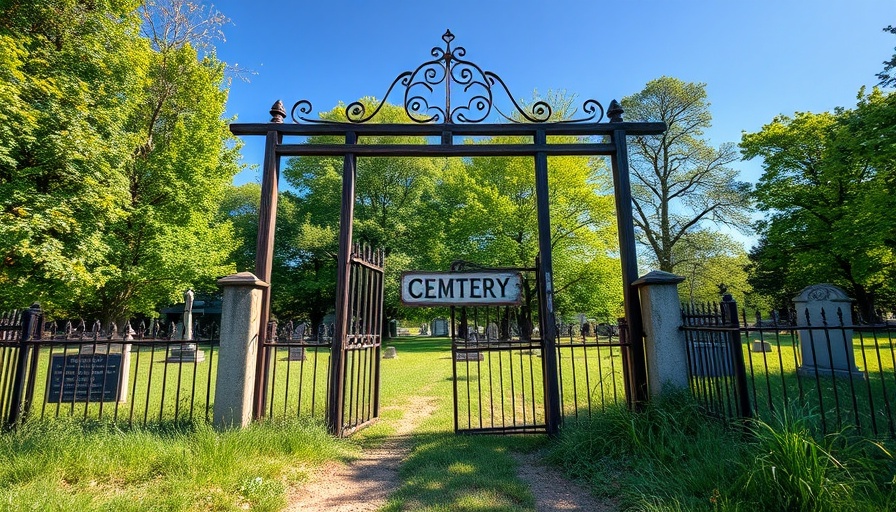 Ethel Florida ghost town cemetery gate with trees and open sky