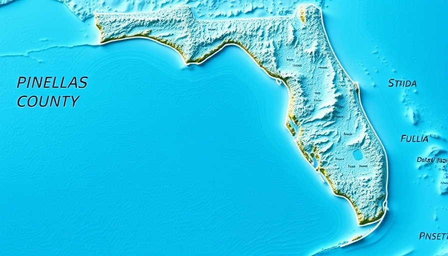 Map highlighting Pinellas County in Florida