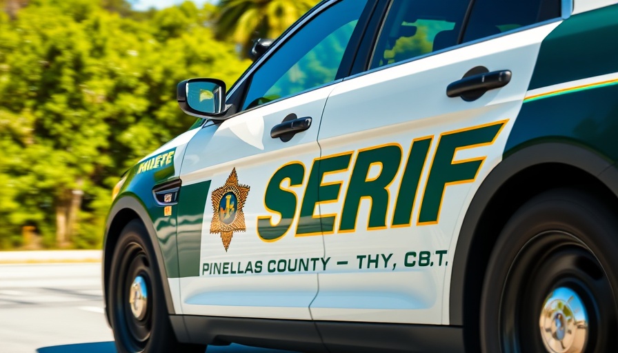 Sheriff's vehicle from Pinellas County on patrol.
