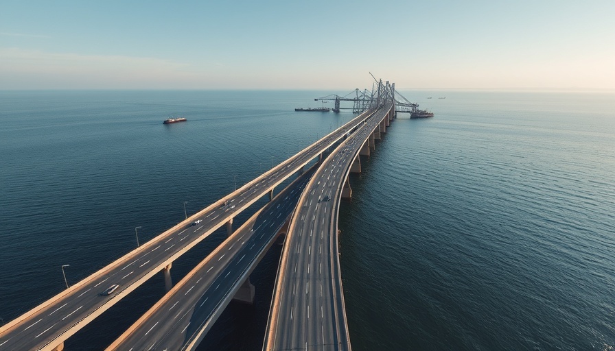 Howard Frankland Bridge traffic pattern with ongoing construction.