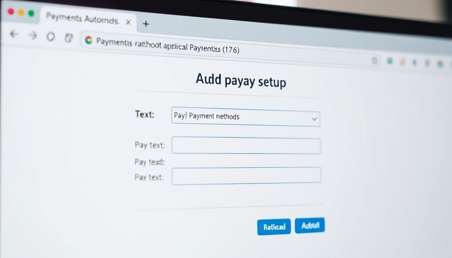 Paymentus autopay setup screen displaying payment method fields