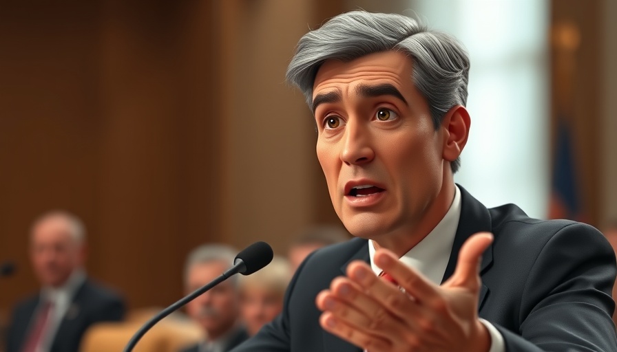 Male politician making a point at conference
