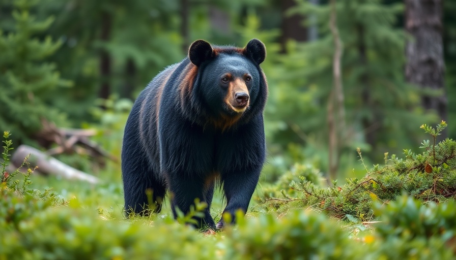 Black bear in lush greenery, relevant to Florida black bear hunt 2025.
