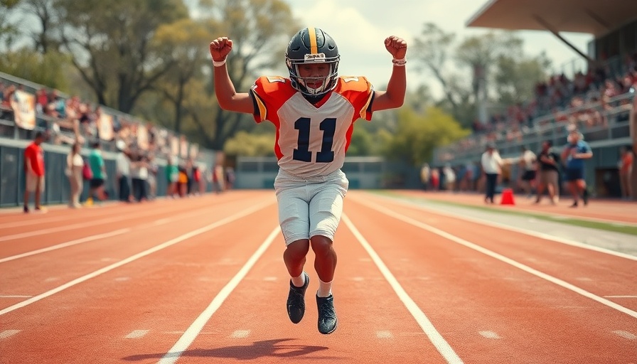 Sun Coast recent news: dynamic football player celebration.