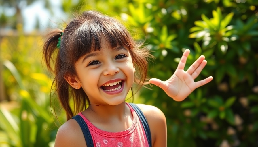 Playful young girl in a park, vibrant and cheerful.