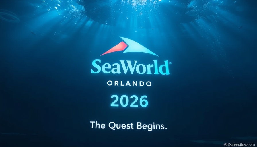 Teaser for SeaWorld Orlando new ride 2026, underwater glow.