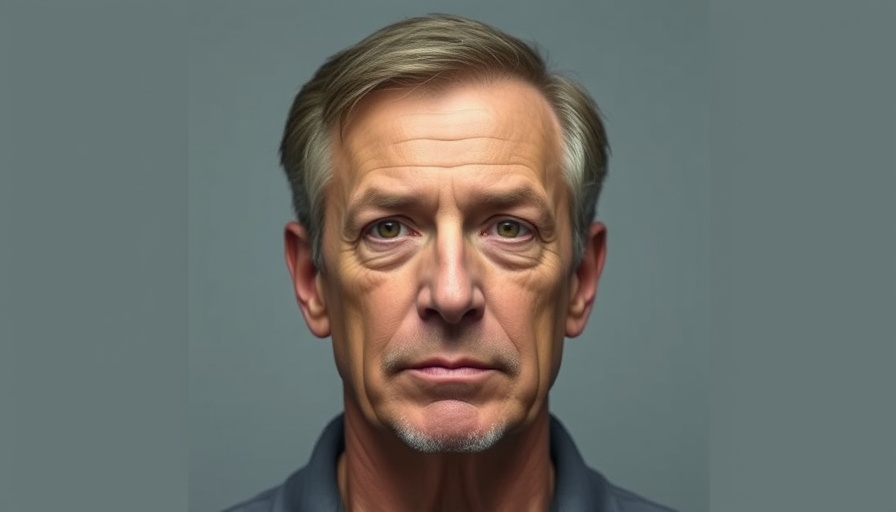 Neutral expression mugshot of middle-aged man