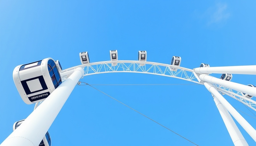 Tampa observation wheel cabins with clear sky background