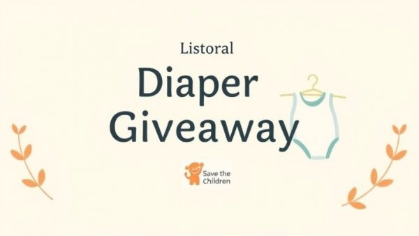 Minimalistic flyer for free diaper giveaway in Concord.