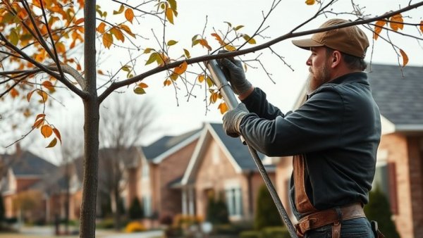 Professional arborist pruning in Cedar Hill neighborhood