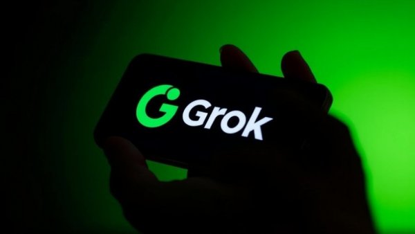 Smartphone displaying Grok logo, related to Deepfake Scandals and AI Governance.