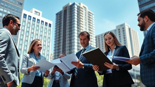 Business professionals discussing a strategy outdoors, Lazy Investor Strategy.