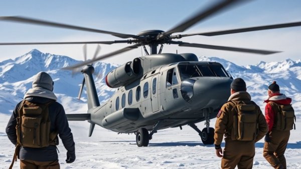 US-Danish military helicopter in snow impacts import-export companies