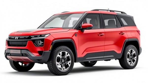 Innovative utility vehicle with a modern design and bold colors