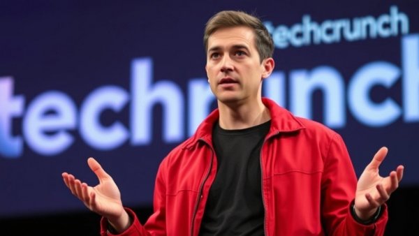 Speaker discussing Northwood Space's $100 Million Funding Round at TechCrunch.