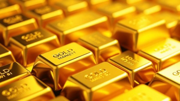 Shiny gold bars symbolizing today's gold prices fluctuations.