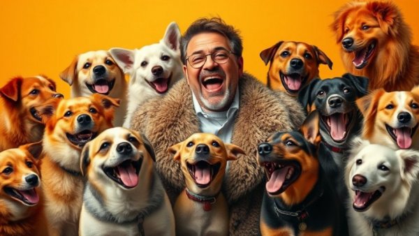 MAGA counterprogramming Bad Bunny Super Bowl collage with dogs