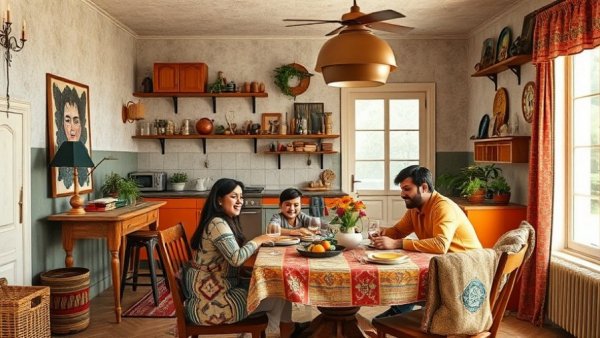 Vintage Missoni family home design in magazine layout with vibrant decor.