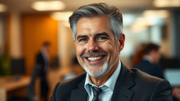 Professional man in office, representing homeowner insurance.