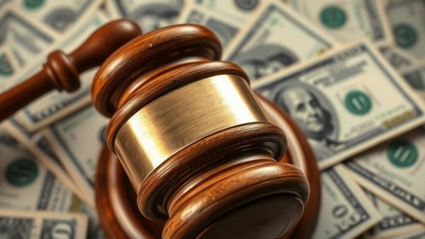 Justice gavel on dollar bills, related to pregnancy discrimination lawsuit