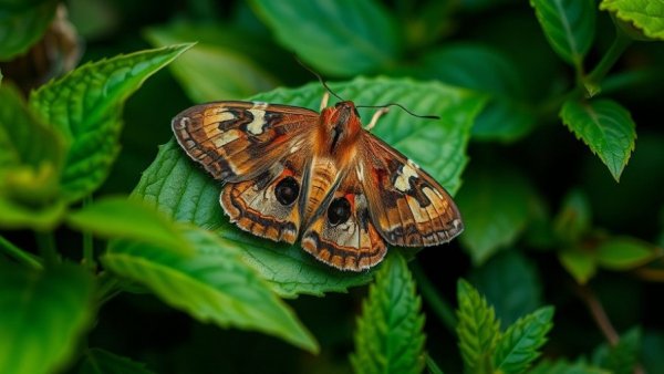 Moth on leaf highlighting insect abundance trends.