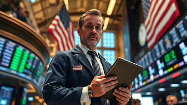 AI-Driven Layoffs impact shown on business brokers in stock exchange.