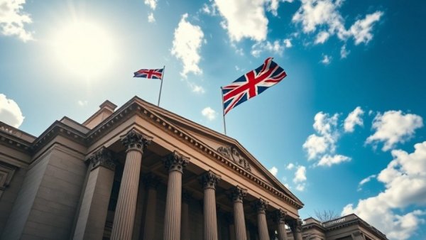 Neoclassical bank building symbolizing homeowner insurance stability