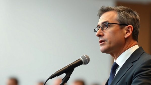 Professional speaker at conference embodying Berkshire Hathaway's disciplined investing culture.