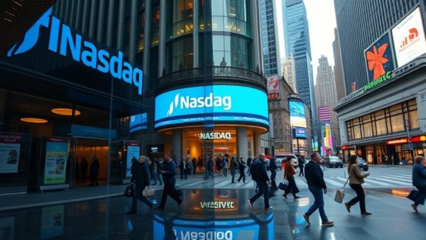 City reflections near Nasdaq, depicting dividend stocks earnings growth.