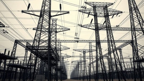 Industrial power grid structure highlighting essential infrastructure for homeowner insurance considerations.