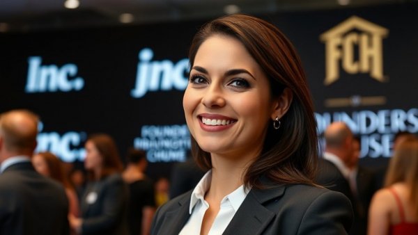 Woman at corporate event representing BÉIS travel brand success