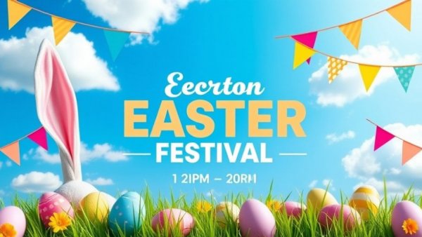 Easter Festival Waxhaw United Methodist Church poster with event details.