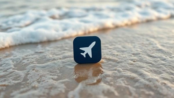 Capital One Travel App icon on abstract beach background.