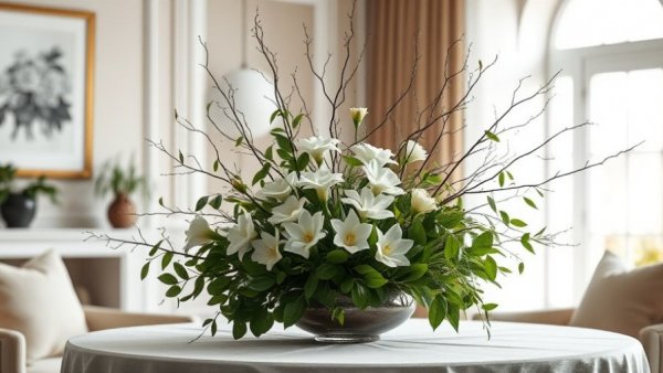 Spring home design trends featuring elegant floral arrangement.