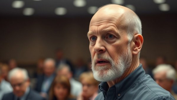 Bald man at conference related to Goldman Sachs bond trading performance.