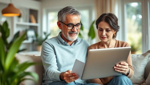 Elderly couple discussing finances at home, Claiming Social Security at 62.