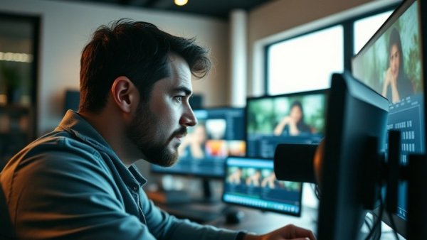 North Carolina film industry growth showcased through an editor at work.