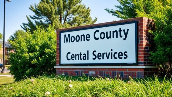 School Resource Officer program Moore County sign with greenery.