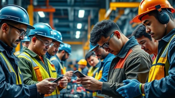 Blue-collar workers in various tasks emphasize job security.